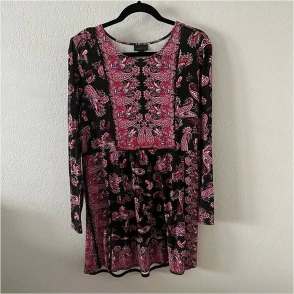 J Jill Printed Boho Paisley Tunic Top - Picture 1 of 7